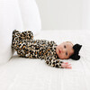 Tie Front Ruffled Kimono, Lana Leopard Tan - Blouses - 4