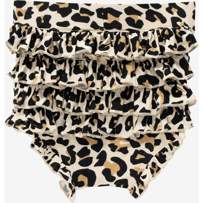 Short Sleeve Basic Peplum Top & Bloomer Set, Lana Leopard Tan - Mixed Apparel Set - 3