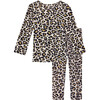 Long Sleeve Basic Loungewear, Lana Leopard Tan - Loungewear - 1 - thumbnail