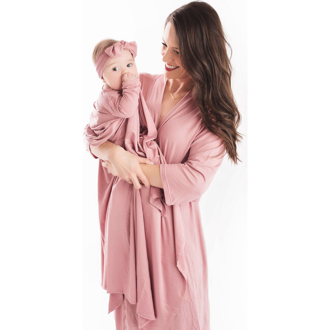 Women's Mommy Robe, Dusty Rose - Robes - 6