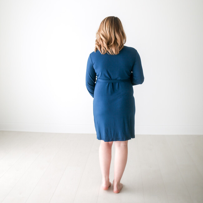 Women's Mommy Robe, Sailor Blue - Robes - 3