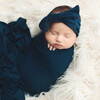 Infant Headwrap, Sailor Blue - Hair Accessories - 3