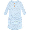 Grace Wood Button Zippered Gown with Fold-Over Mittens - Nightgowns - 1 - thumbnail