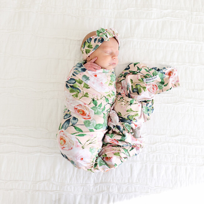 Harper Swaddle Blanket with Headwrap - Mixed Accessories Set - 3