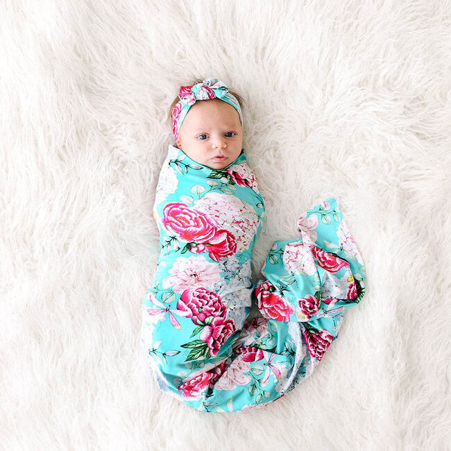 Eloise Infant Swaddle And Headwrap Set