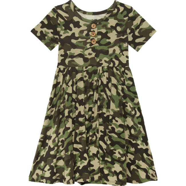 Cadet Short Sleeve Henley Twirl Dress - Dresses - 1
