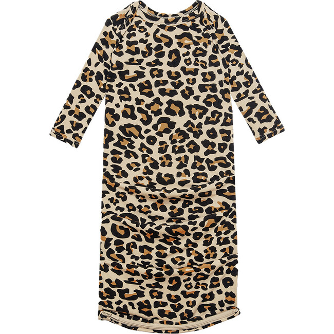 Basic Zippered Gown, Lana Leopard Tan - Nightgowns - 1