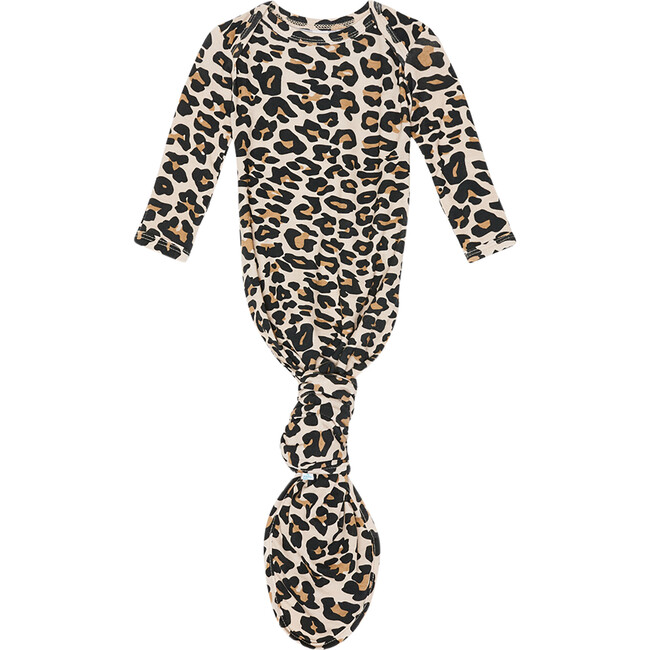 Basic Knotted Gown, Lana Leopard Tan - Nightgowns - 1