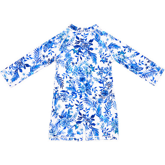 Mini Taylor Baby Long Sleeve Sunsuit, Blueberry Fields - One Pieces - 3