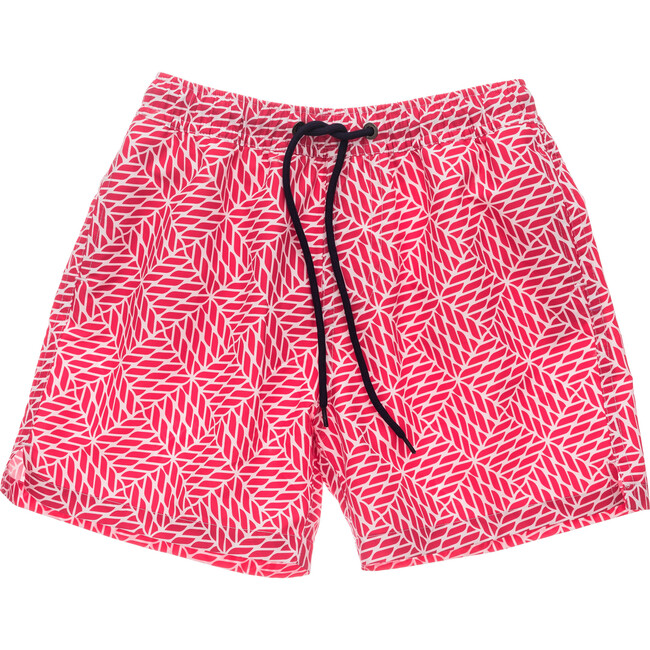 Volley Board Short, Nautical Knots Red