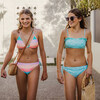 Triangle Bikini, Sunset Stripe - Two Pieces - 2