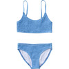 Sustainable Shirred Bikini, Powder Blue - Two Pieces - 1 - thumbnail