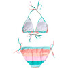 Triangle Bikini, Sunset Stripe - Two Pieces - 3