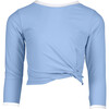 Sustainable LS Wrap Crop Top, Powder Blue - Rash Guards - 1 - thumbnail