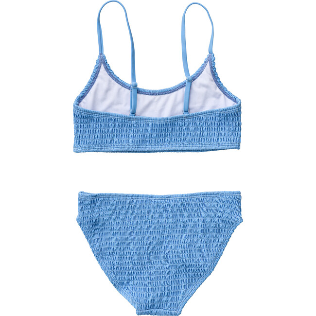 Sustainable Shirred Bikini, Powder Blue - Two Pieces - 3