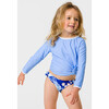 Sustainable LS Wrap Crop Top, Powder Blue - Rash Guards - 2