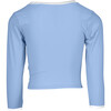 Sustainable LS Wrap Crop Top, Powder Blue - Rash Guards - 3