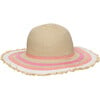 Striped Sunhat, Peachy - Hats - 1 - thumbnail