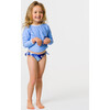 Sustainable LS Wrap Crop Top, Powder Blue - Rash Guards - 4