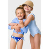 Sustainable LS Wrap Crop Top, Powder Blue - Rash Guards - 5