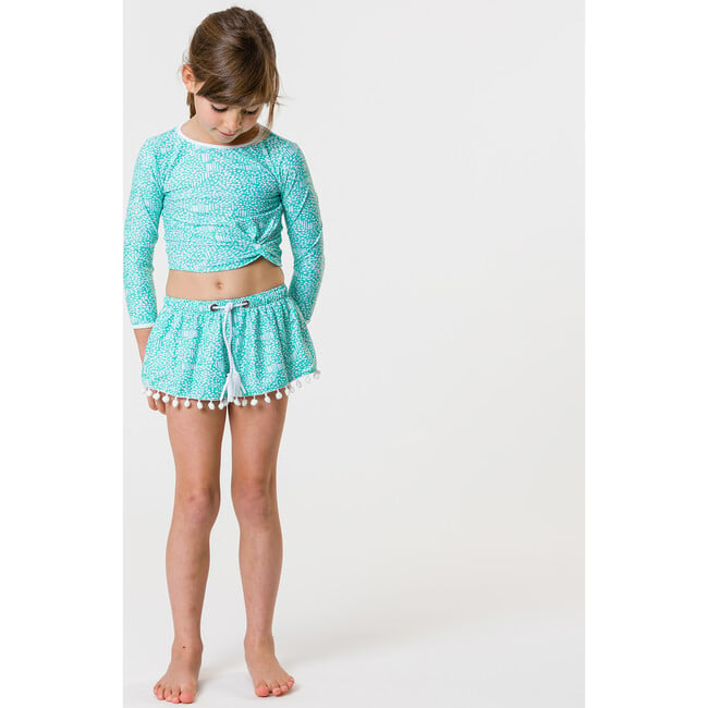 Spot Long Sleeve Wrap Crop Topm, Spearmint - Rash Guards - 5