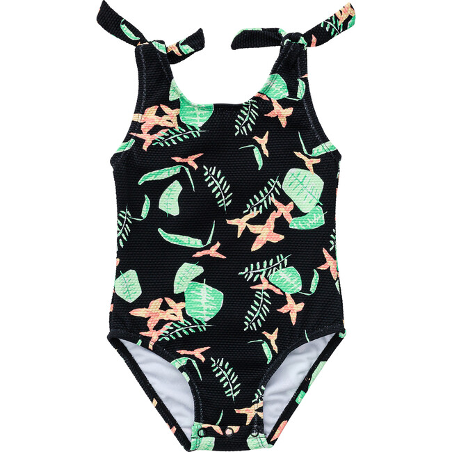 Rainforest Sustainable Tie Swimsuit, Neon
