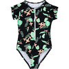 Rainforest Short Sleeve Surf Suit, Neon - One Pieces - 1 - thumbnail