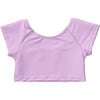 Rib Crop Short Sleeve Rash Top, Lavender - Rash Guards - 3