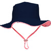 Reversible Bucket Hat, Ditsy Coral - Hats - 3 - thumbnail