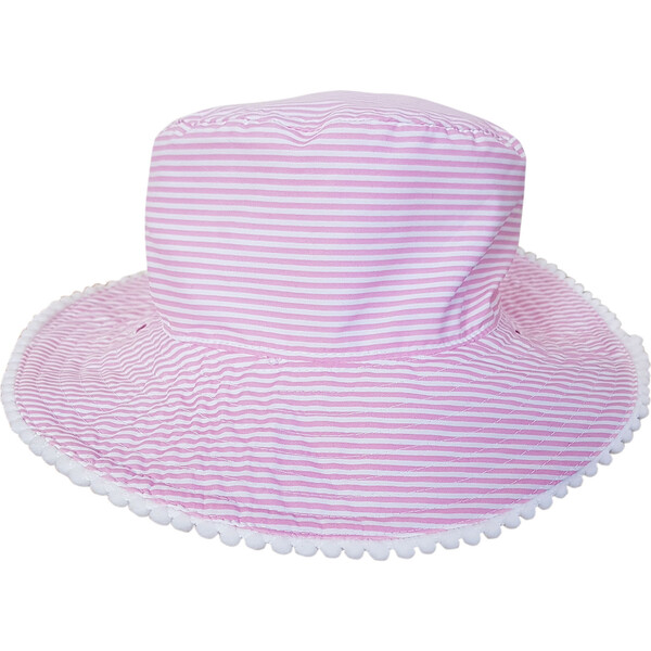 Pink & White Stripe Bucket Hat - Snapper Rock Hats & Mittens | Maisonette