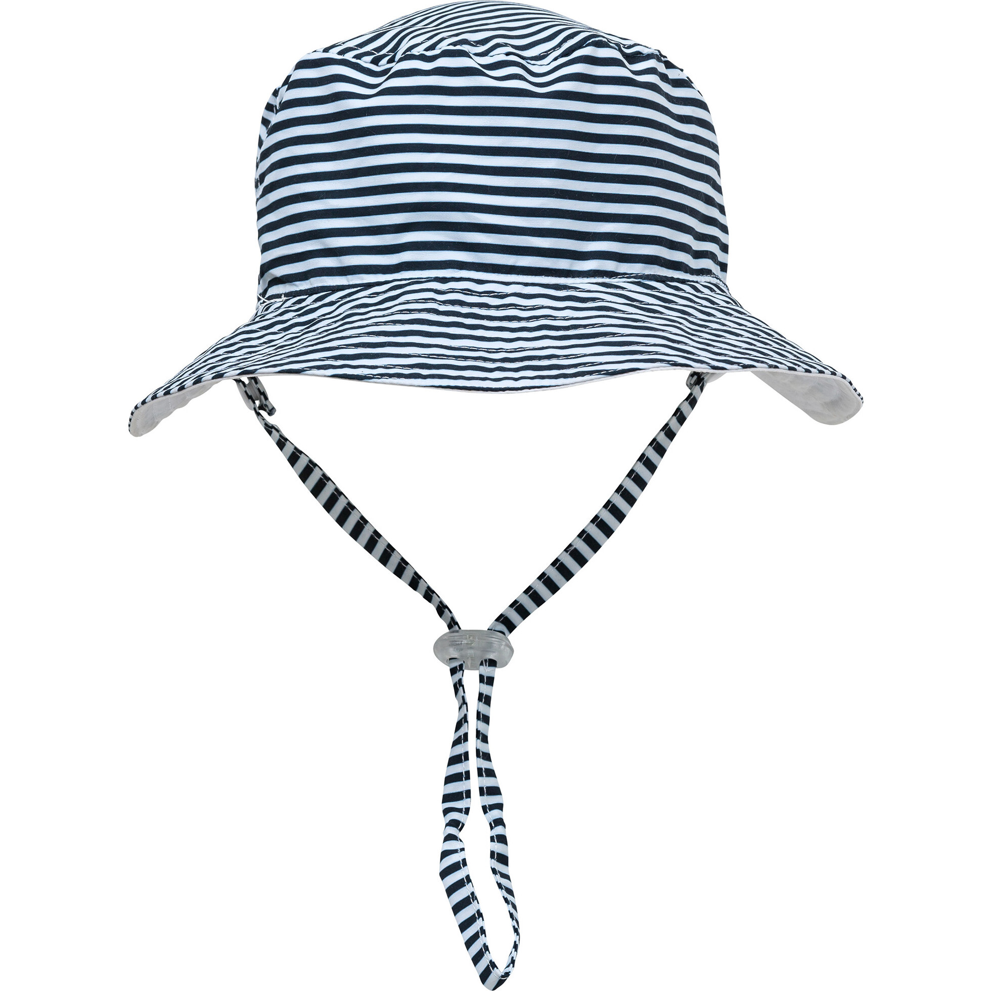 Navy & White Stripe Bucket Hat - Hats - 1
