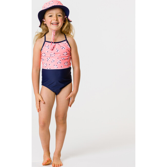Reversible Bucket Hat, Ditsy Coral - Hats - 5