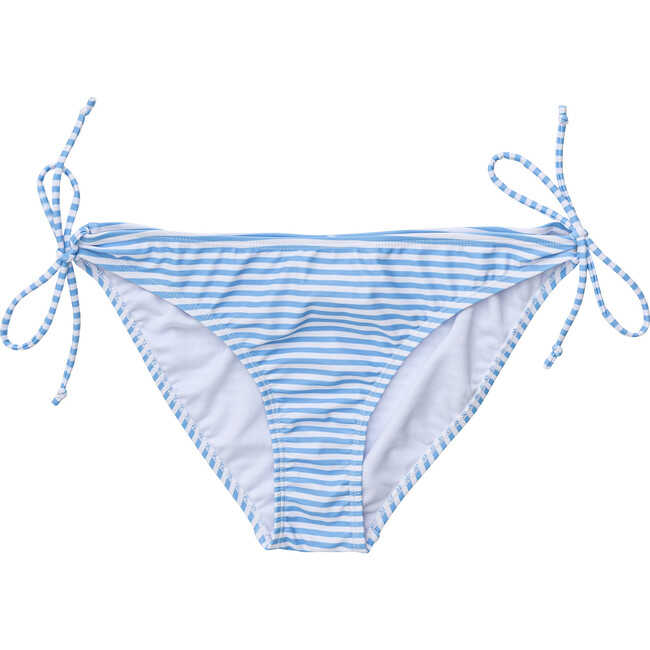Women's Sustainable Stripe Bikini Bottom, Powder Blue