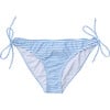 Women's Sustainable Stripe Bikini Bottom, Powder Blue - Two Pieces - 1 - thumbnail