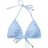 Women's Sustainable Stripe Bikini Top,  Powder Blue - Two Pieces - 1 - thumbnail