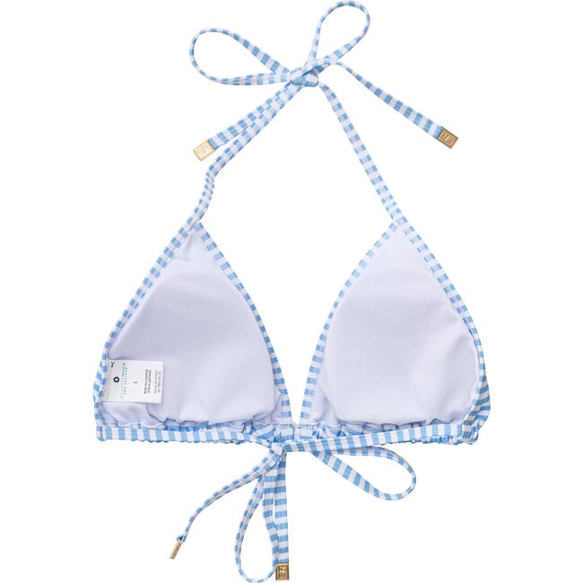 Women's Sustainable Stripe Bikini Top,  Powder Blue - Two Pieces - 3