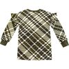 Girls Plaid Ruffle Terry Dress, Olive - Dresses - 2