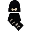Halo Luxe X Maisonette Stella Hat and Scarf Set, Black - Mixed Accessories Set - 1 - thumbnail