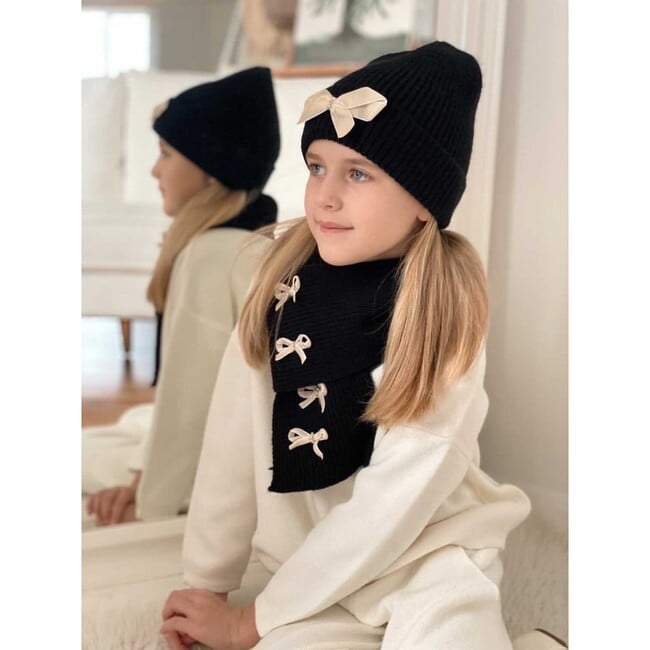 Stella Hat and Scarf Set, Black - Mixed Accessories Set - 4