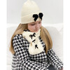 Halo Luxe X Maisonette Stella Hat and Scarf Set, Cream - Mixed Accessories Set - 3 - thumbnail