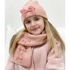 Halo Luxe X Maisonette Stella Hat and Scarf Set, Pink - Mixed Accessories Set - 3