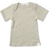 Aime Short Sleeve Envelope Tee, Green Tea - T-Shirts - 1 - thumbnail