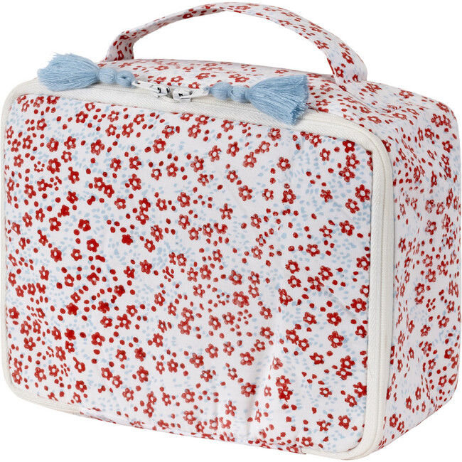 Fiorella Toiletry Bag, Red and Blue Floral