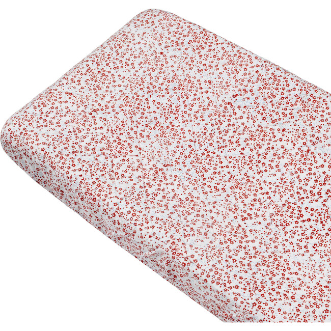 Fiorella Changing Pad Cover, Red and Blue Floral