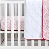 Fiorella Crib Fitted Sheet, Red and Blue Floral - Crib Sheets - 2