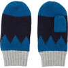 Lined Mittens, Grey & Multi - Gloves - 1 - thumbnail