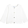 Toddler Fleece Cardigan, White - Cardigans - 1 - thumbnail