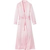 Women's Silk Long Robe, Pink - Robes - 1 - thumbnail