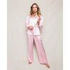 Women's Silk Pajama Set, Pink - Pajamas - 2