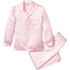Silk Classic Pajama Set, Pink - Pajamas - 1 - thumbnail